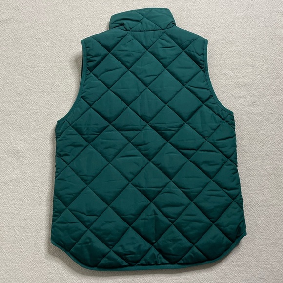 JCREW Excursion PrimaLoft Forest Green Quilted Equestrian Vest S - Picture 9 of 9